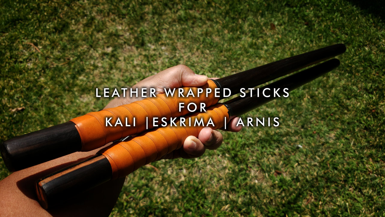 Leather Wrapped Sticks for Kali | Eskrima | Arnis